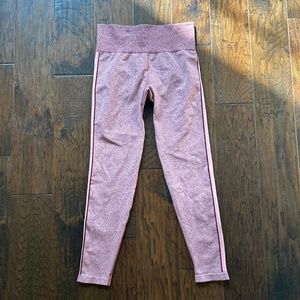 The Upside Pink Heather Leggings With Pinstripe Detail